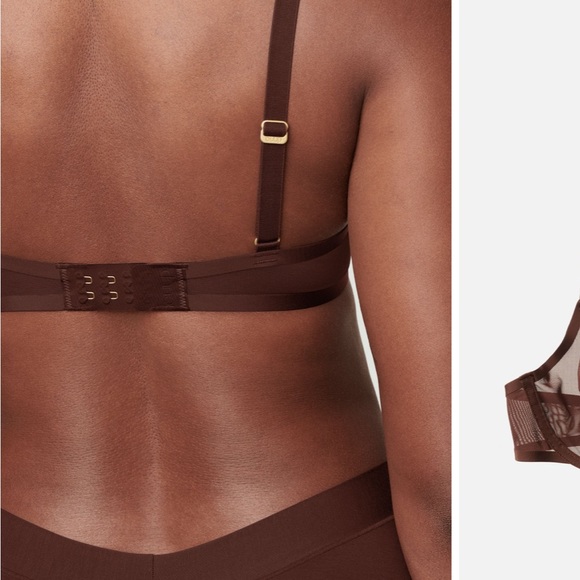 CUUP Plunge Mesh Bra Espresso - Picture 4 of 5